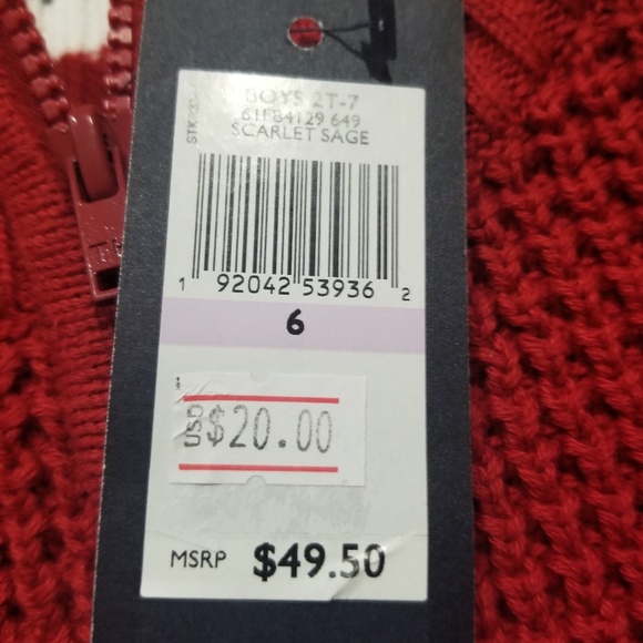 NWT boys Tommy Hilfiger sweater sz 6 - Picture 2 of 2